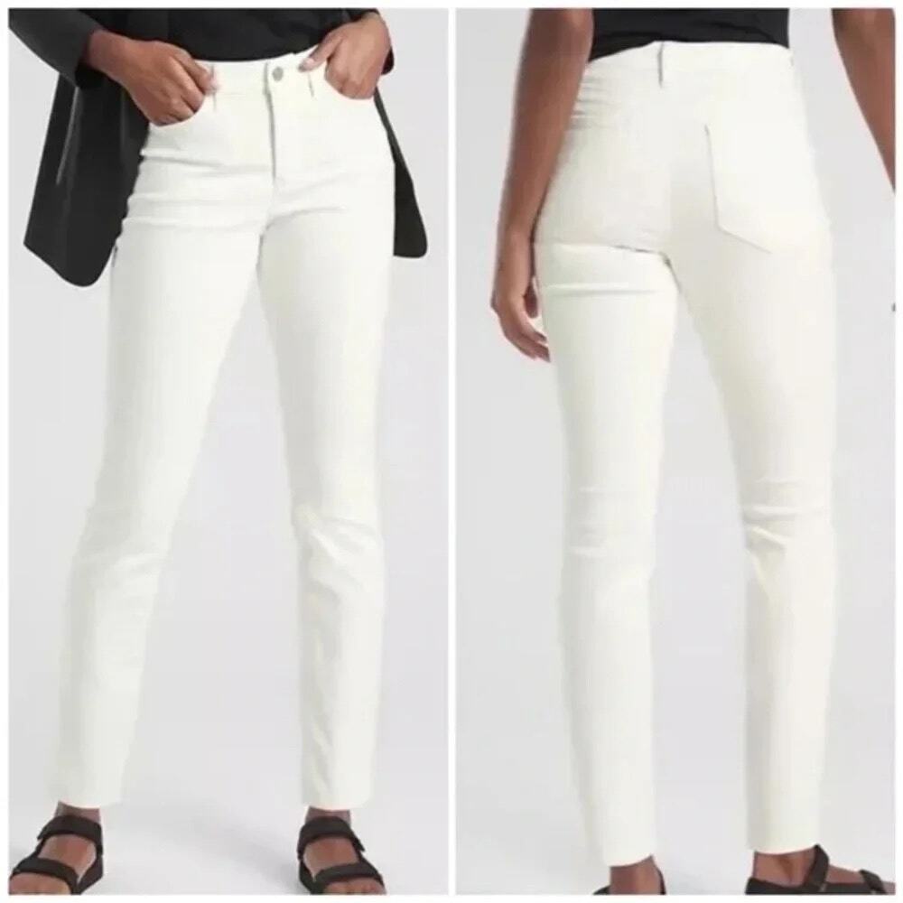 Athleta Sculptek White Skinny Jeans Petite Size 2P